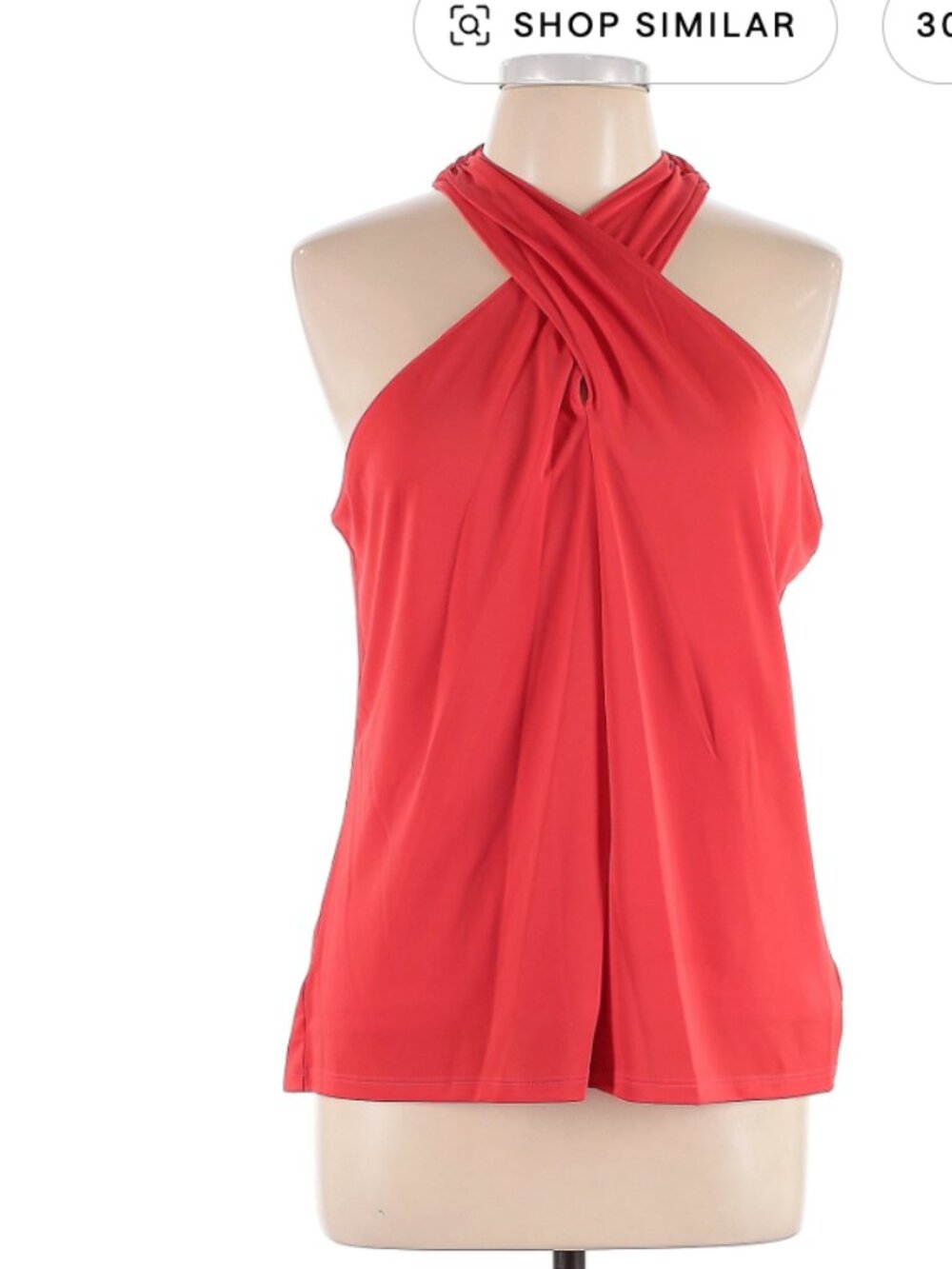 INC International Concepts Coral-Red Twist Front top